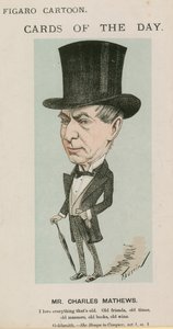 Mr Charles Mathews, Karikatur von English School