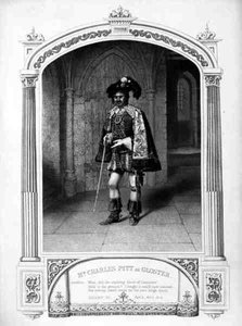 Mr Charles Pitt als Gloster, Akt V Szene VI, in Henry VI (Teil 3) von William Shakespeare, gestochen von Thomas Sherratt nach einem Daguerreotyp von Paine von English School