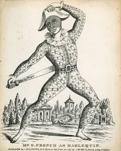 Herr G. French als Harlekin