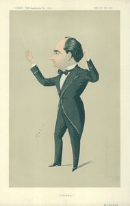 Mr Landon Ronald, Guildhall Musik, 13. Dezember 1913, Vanity Fair Karikatur von English School
