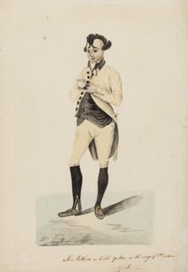 Mr. Matthews als Caleb Quotem in den Wags of Windsor, York, ca. 1820