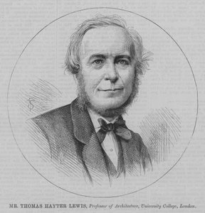 Mr Thomas Hayter Lewis, Professor für Architektur, University College, London (Stich)