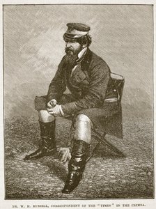 Mr. W. H. Russell, Korrespondent der Times auf der Krim, Illustration aus Cassells Illustrated History of England von English School