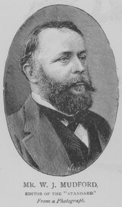 Mr W J Mudford, Herausgeber des "Standard" (Gravur) von English School