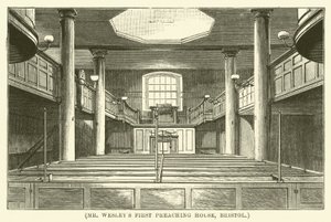 Mr. Wesleys erstes Predigthaus, Bristol (Gravur) von English School