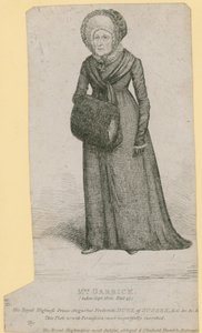 Mrs. Garrick (Eva Marie Veigel), aufgenommen im September 1820 von English School