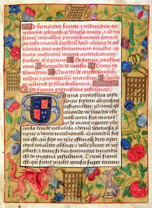 Ms 261 fol.1r Seite aus einer Sammlung von Pesttraktaten in Latein und Englisch, ca. 1500 von English School