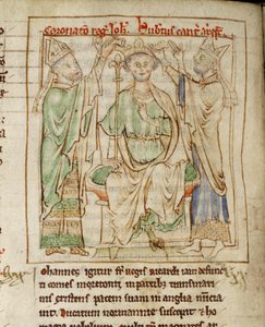 Ms 6712 (A.6.89) fol.144v König Johann (1167-1216), Miniatur aus 