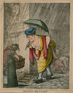 Schlechtes Wetter; Karikatur von English School