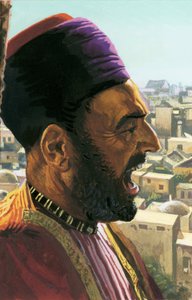 Muezzin ruft die Gläubigen