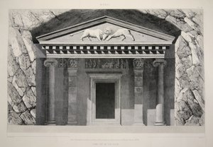 Myra - in den Felsen gehauenes Grab, aus Die Hauptruinen Kleinasiens, veröffentlicht 1863 (Lithografie)