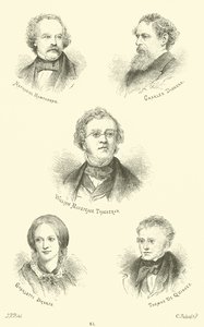 Nathaniel Hawthorne, Charles Dickens, William Makepeace Thackeray, Charlotte Brontë, Thomas De Quincey von English School