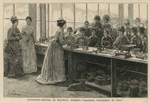 National Training School of Cookery in South Kensington: Nachmittagsvorlesung über praktische Kochkunst