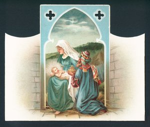 Geburtsszene, Weihnachtskarte