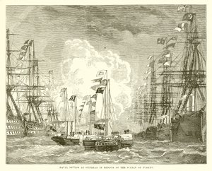 Marineparade in Spithead zu Ehren des Sultans der Türkei