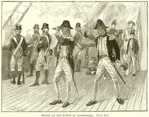 Nelson in der Schlacht von Kopenhagen