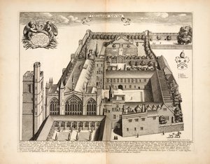 New College, Tafel 19 aus Oxonia Illustrata von David Loggon, Oxford 1675 von English School