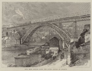 Neue Eisenbrücke über den Fluss Douro in Porto von English School
