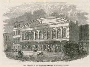 Neuer Endbahnhof der Blackwall Railway an der Fenchurch Street, London von English School