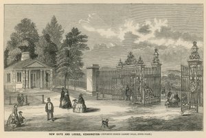 Neues Tor und Lodge, Kensington, gegenüber der Prince Albert Road, Hyde Park