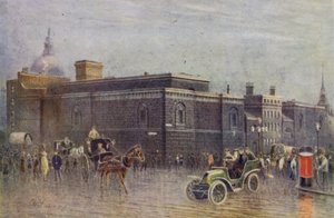 Newgate-Gefängnis, vor dem Abriss von English School