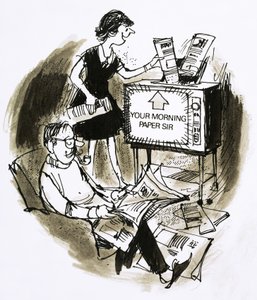 Zeitungen über Fernsehen von English School