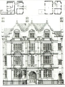 No.70 Ennismore Gardens, South Kensington, aus The Building News, 23. Juli 1886 von English School