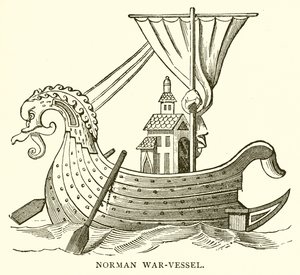 Normannisches Kriegsschiff von English School
