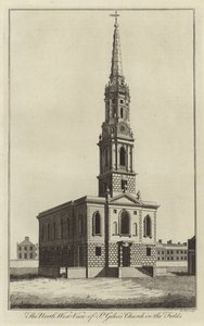 Nordwestansicht der Kirche St Giles in the Fields, London