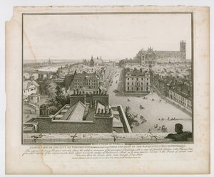 Nordansicht der Stadt Westminster vom Dach des Bankettsaals, Whitehall