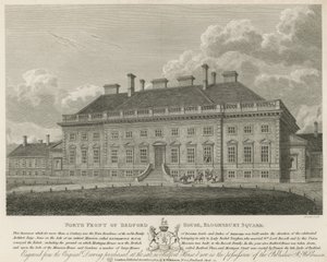 Nordseite von Bedford House, Bloomsbury Square, London von English School