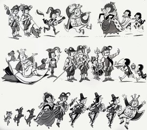 Illustrationen zu Kinderreimen von English School