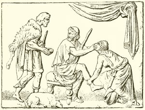Odysseus wird von seiner Amme erkannt