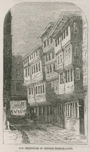 Alte Kammern in der Middle Temple Lane von English School