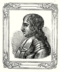 Oliver Cromwell wurde 1599 geboren, 1653 zum Protektor ernannt und starb 1658 (Gravur)