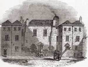 Oliver Cromwells Haus, Clerkenwell Close, London, England, aus Old England: A Pictorial Museum, veröffentlicht 1847 von English School