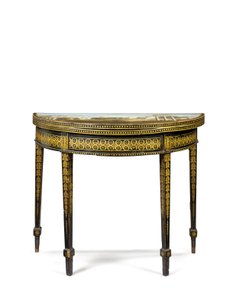 Einer von einem Paar George III Teetische, möglicherweise irisch, ca. 1780 von English School