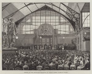 Eröffnung der Edinburgh-Ausstellung durch Prinz Albert Victor von Wales (Stich)