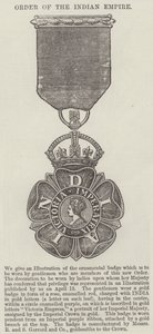 Orden des Indischen Reiches (Gravur)