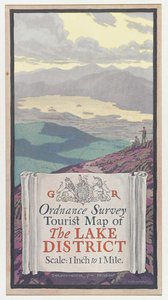 Ordnance Survey Touristenkarte des Lake District, ca. 1920