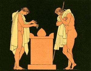 Orestes am Grab seines Vaters
