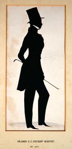 Orlando, Viscount Newport, Silhouette von einem unbekannten Künstler von English School
