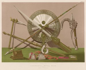 Ornamentale Metallarbeit aus Ostindien