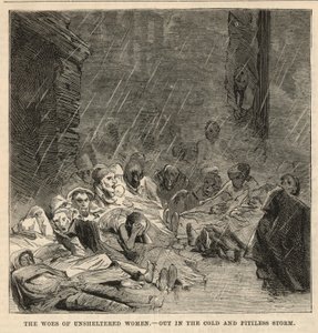 Draußen im kalten und erbarmungslosen Sturm von English School