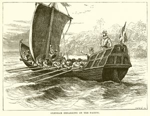 Oxenham geht auf dem Pazifik an Bord