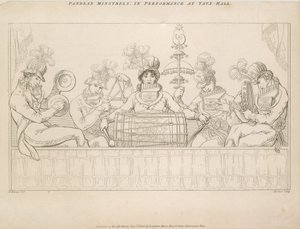 Padean Minstrels bei einem Auftritt in den Vauxhall-Gärten, London von English School