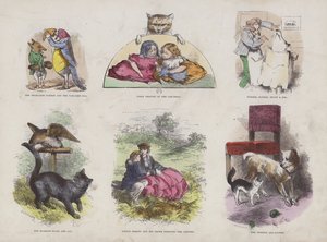 Seite aus dem attraktiven Bilderbuch (farbiger Stich)