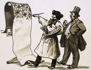 Tapetenmalerei von English School