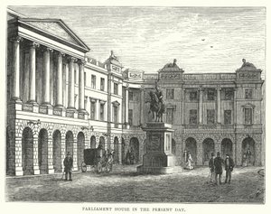 Parlamentshaus in der Gegenwart (Stich) von English School