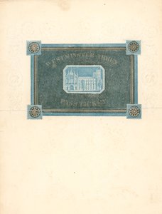 Eintrittskarte für die Westminster Abbey zur Krönung von König Georg IV., 17. Juli 1821 von English School